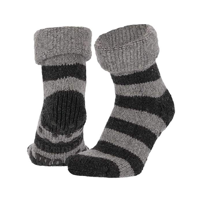 Levně Ponožky dámské černé s proužkem vel.35-38 vlna