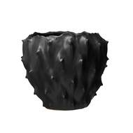 Obal kulatý atypický kameninový JACQUELINE černý 25cm