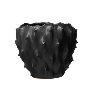 Obal kulatý atypický kameninový JACQUELINE černý 25cm