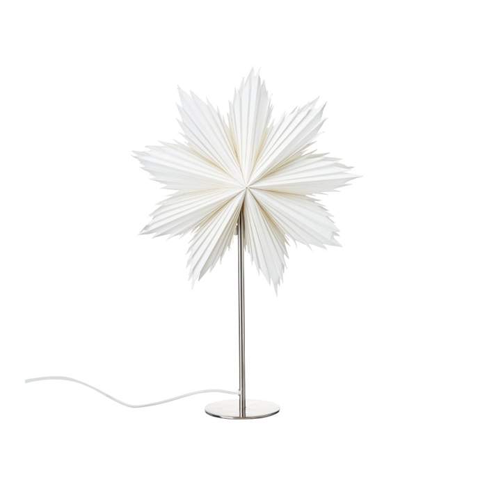 E-shop Lampa stolní papírová hvězda na kovovém podstavci 62cm