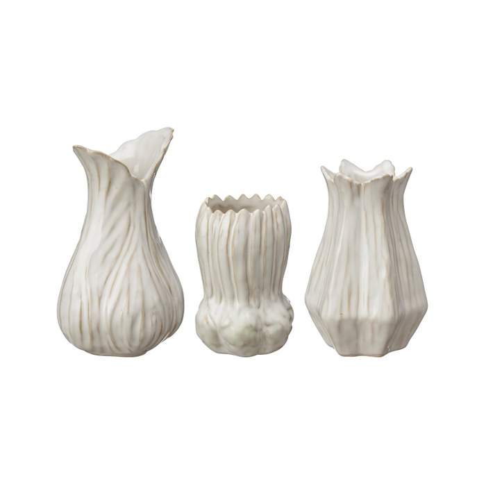 Levně Váza atypická porcelánová LESLIE bílá mix 10cm