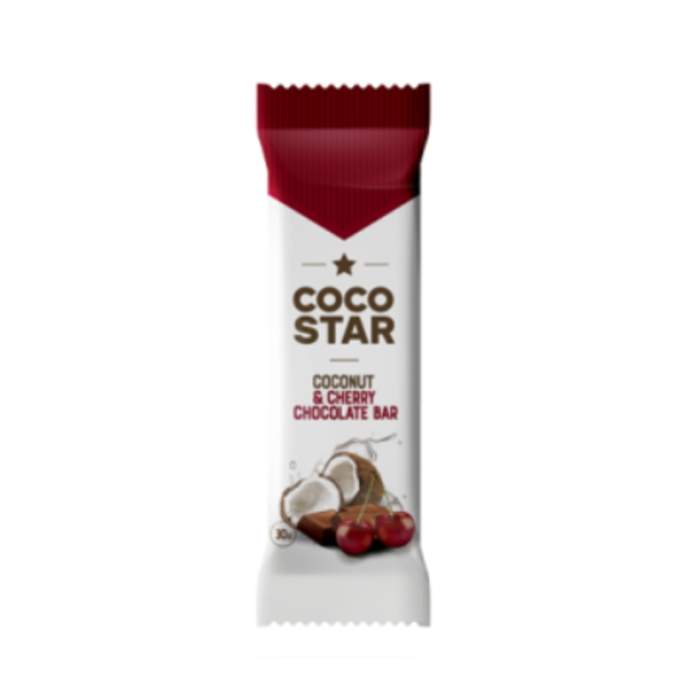 Tyčinka ovocná COCO STAR kokos, čokoláda a višně 30g
