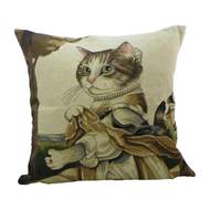 Polštář dekor hraběnka kočka bavlněný 45cm