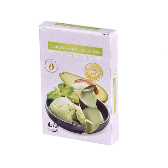 E-shop Svíčka čajová vonná Garden Mint & Avocado 6ks