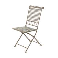 Židle zahradní hranatá kovová TOULOUSE  s mozaikou taupe 90cm