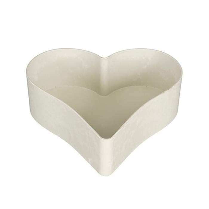 Levně Miska plastové srdce MILA bílé 29cm
