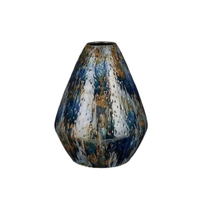 Levně Váza kónická keramická HARRIS tm.modrá 30cm