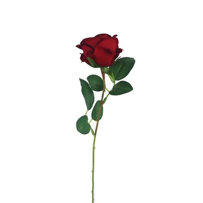 Levně Růže řezaná umělá červená 50cm