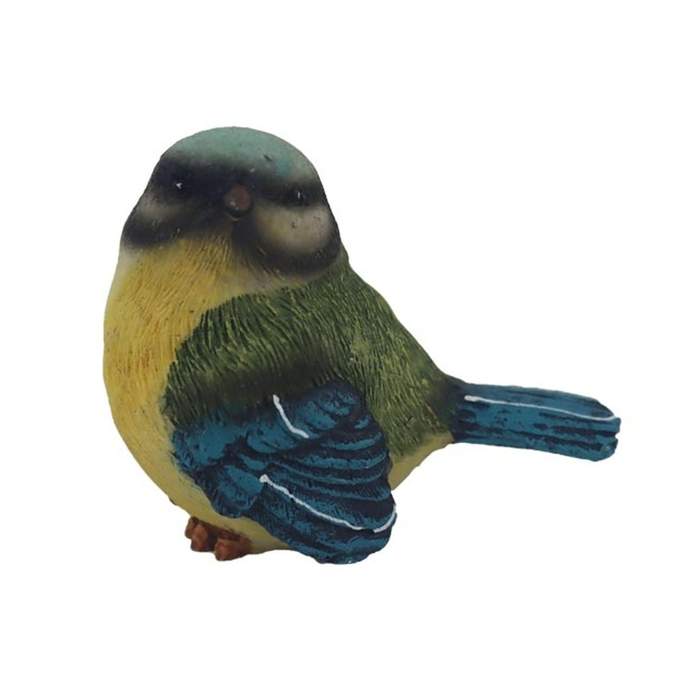 Levně Pták sýkora keramický žluto-modrá 6,5cm