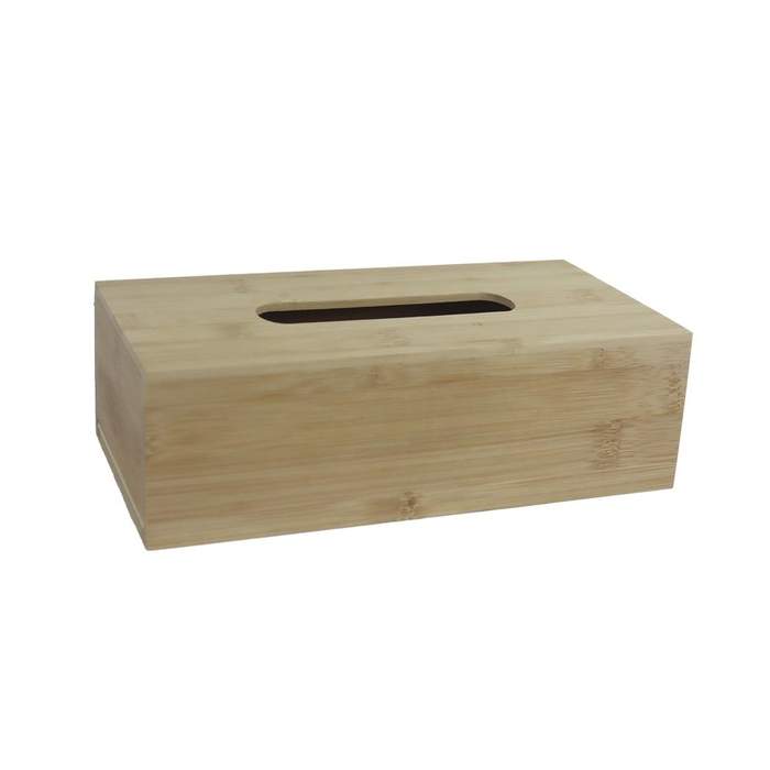 Levně Box dřevěný na papírové kapesníky přírodní 24cm