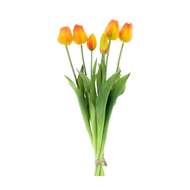 Tulipán SALLY ve svazku umělý oranžový 7ks