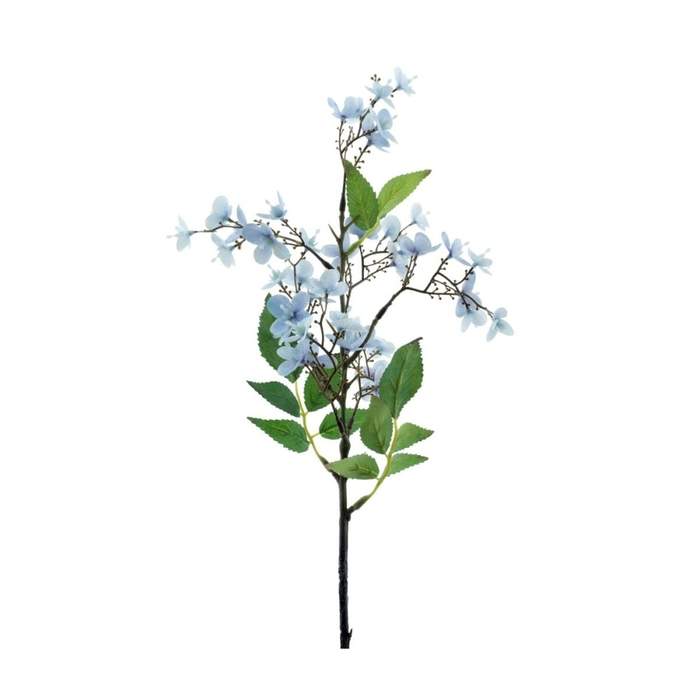 Levně Větev divoká růže umělá sv.modrá 52cm