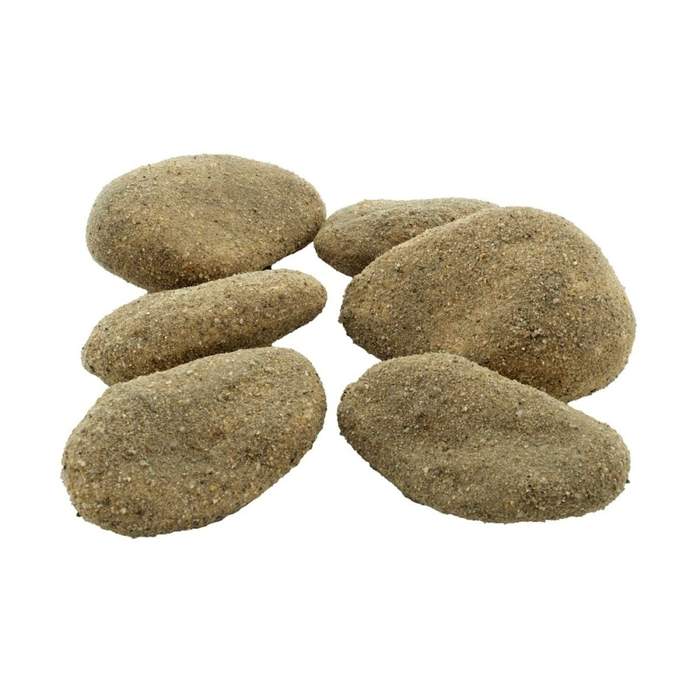 Levně Kameny suchý mech/pískové umělé hnědé 6ks