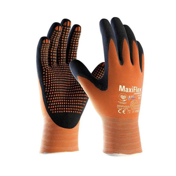 Levně Rukavice MAXIFLEX® Endurance™ 42-848 polomáčené oranžové vel.8