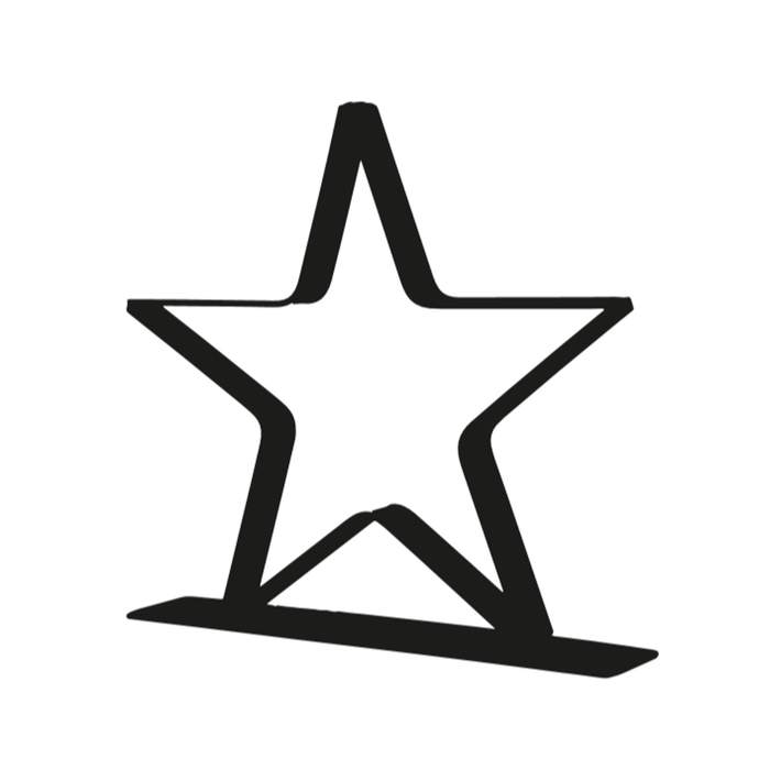 E-shop Dekorace hvězda SALOUM kovová černá 30cm