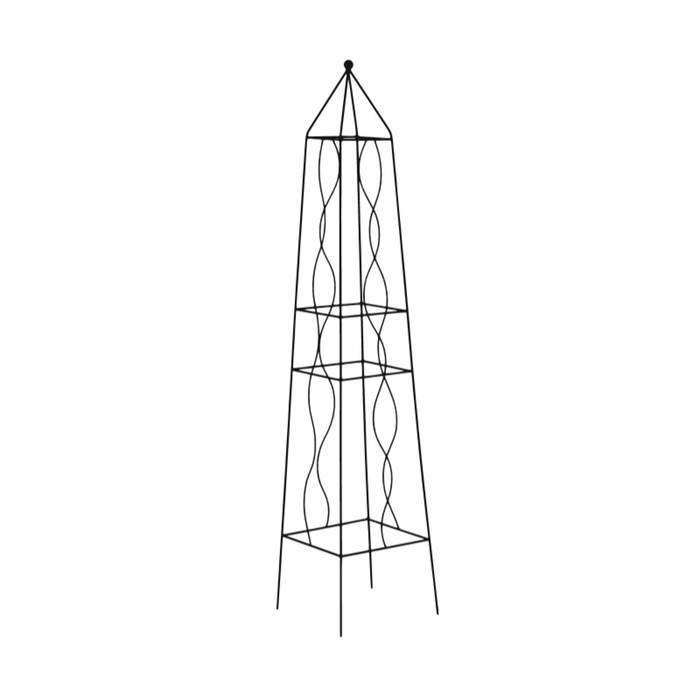 Levně Opora/obelisk GORONNA hranatá kovová černá 180cm