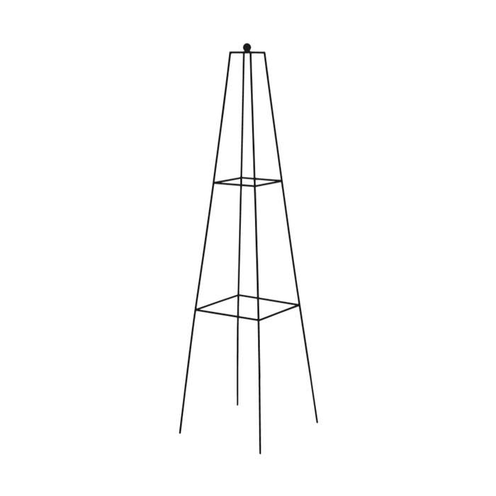 Levně Opora/obelisk CHER hranatá kovová černá 155cm