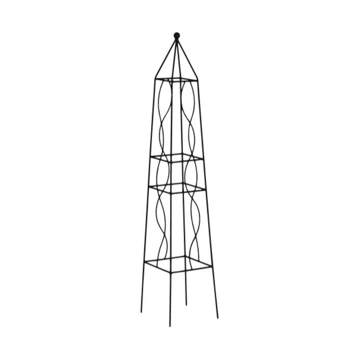 Levně Opora/obelisk GORONNA hranatá kovová černá 135cm