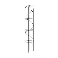 Opora/obelisk SEINA kulatá s ptáčky kovová černá 190cm