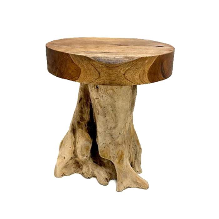 Levně Stůl kulatý teakový přírodní 45x40cm