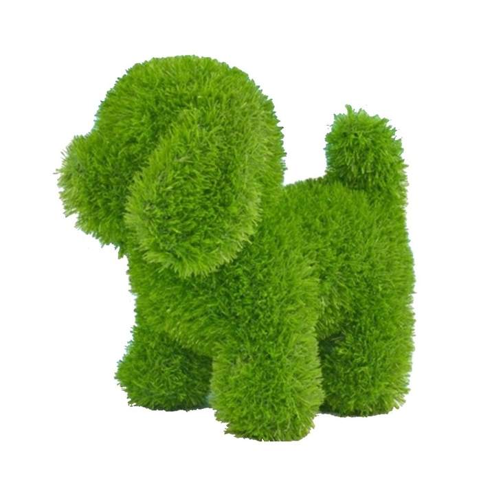 E-shop Pes stojící z umělého trávníku (polyesteru) zelený 35cm