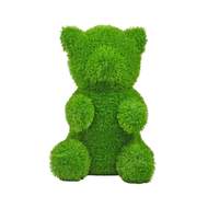 Medvěd sedící z umělého trávníku (polyesteru) zelený 50cm