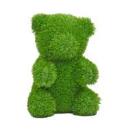 Medvěd sedící z umělého trávníku (polyesteru) zelený 35cm