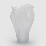 Váza skleněná atypicky kónická FLEXY čirá 53cm