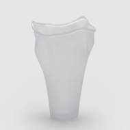 Váza skleněná atypicky kónická FLEXY čirá 40cm