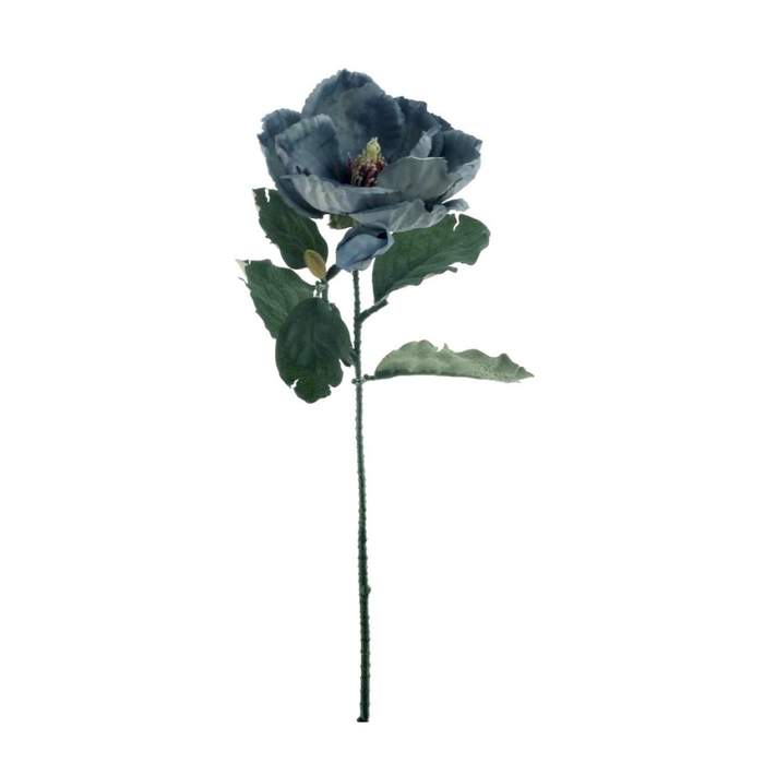 Levně Magnolie ECO řezaná umělá šedo-modrá 68cm