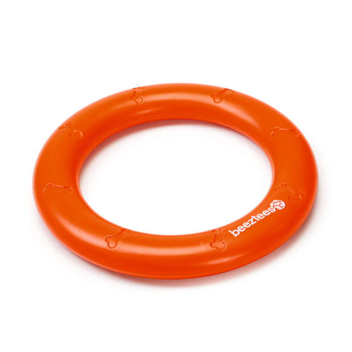 Levně Hračka aportovací kruh pryžový oranžový 22cm