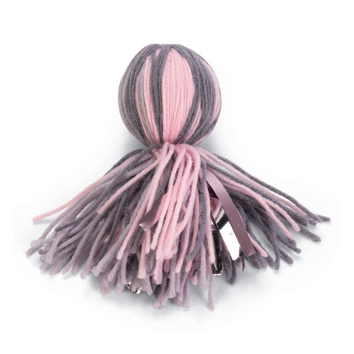 Hračka chobotnice Octy vlněná růžovo-šedá 15cm