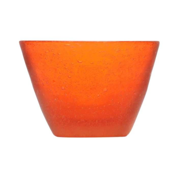 E-shop Miska kulatá skleněná MEMENTO oranžová 11,5cm