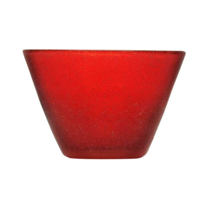 Miska kulatá skleněná MEMENTO červená 11,5cm