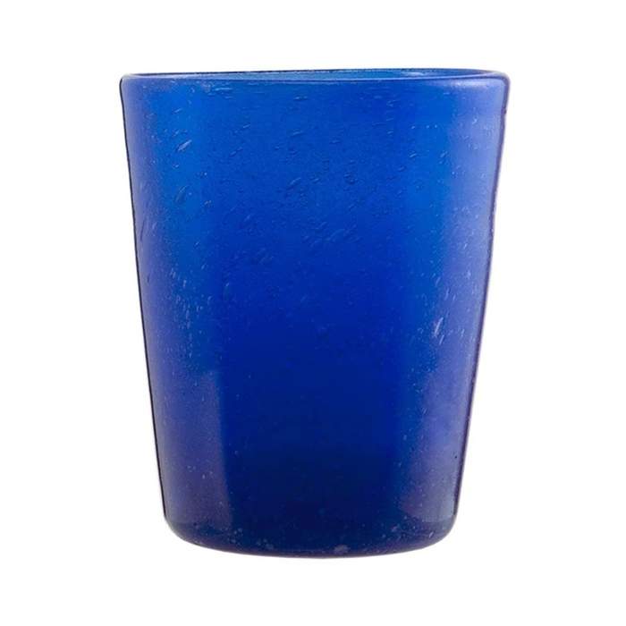 Levně Sklenice na vodu skleněná MEMENTO modrá 10cm