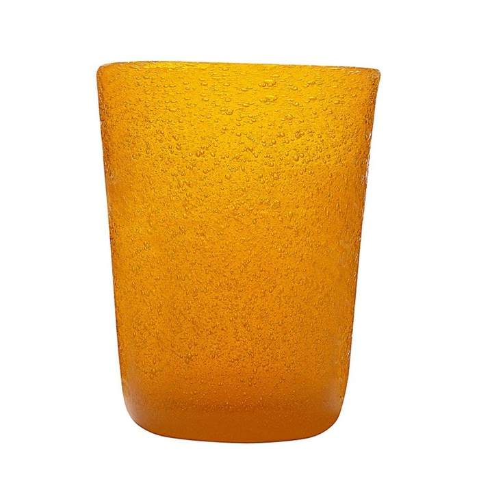 Levně Sklenice na vodu skleněná MEMENTO sv.oranžová 10cm