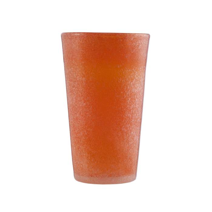 Levně Sklenice na drink skleněná MEMENTO oranžová 13,8cm