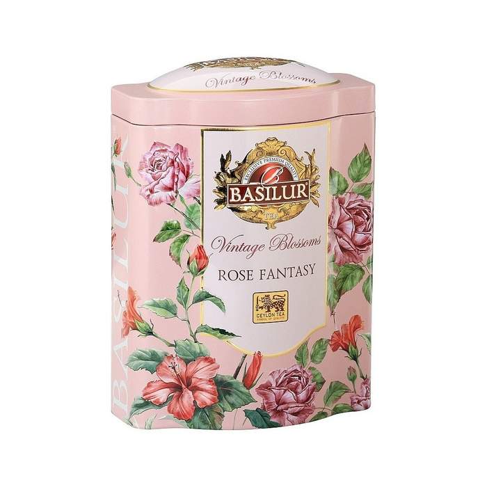 Levně Čaj Basilur Vintage Blossoms Rose Fantasy dóza 100g